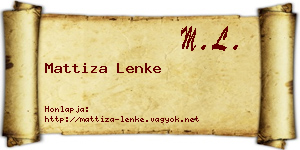 Mattiza Lenke névjegykártya